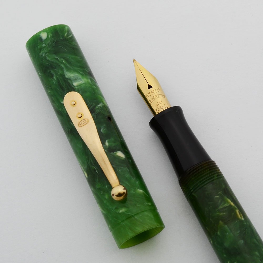 Aikin Lambert Mercantile - Jade Green, Flexible Fine 14k Nib